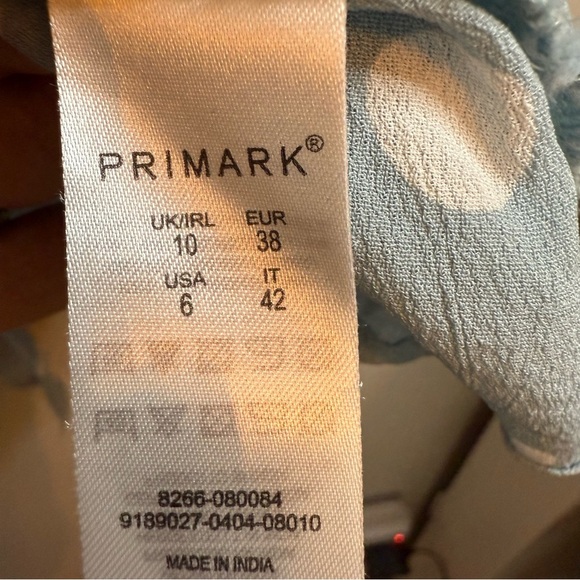 Primark Blue Puff Sleeve Peplum Blouse - Picture 7 of 8